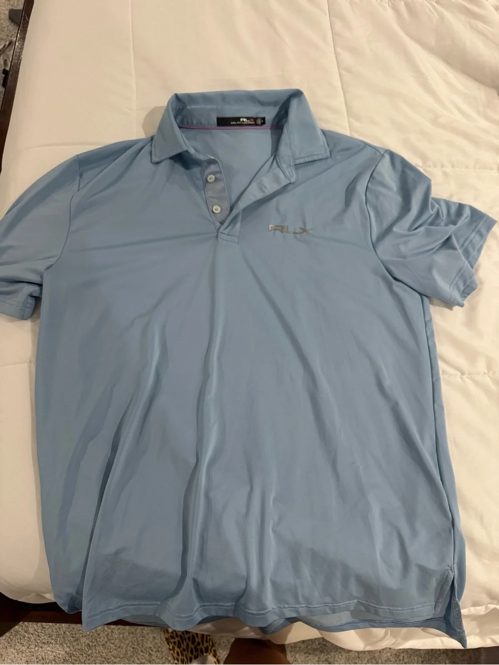 Ralph Lauren Light Blue Polo with Subtle Logo